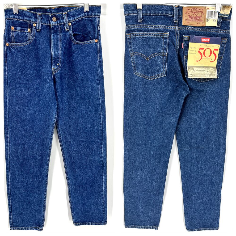 Vintage 80s Dead Stock Levi's 505 Jeans Size 30 x 32 GAP Tag NWT Straight Leg